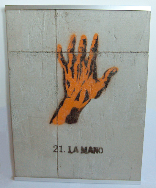 "21. La Mano" loteria stencil spraypaint painting