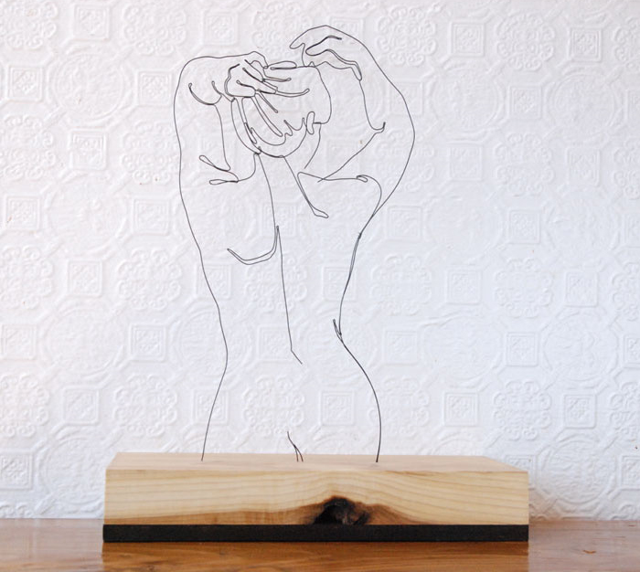 "Her Back" wire sculpture