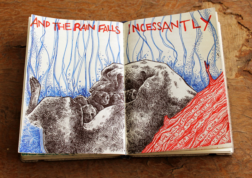 Cairo Sketchbook -- "And The Rain Falls Incessantly"