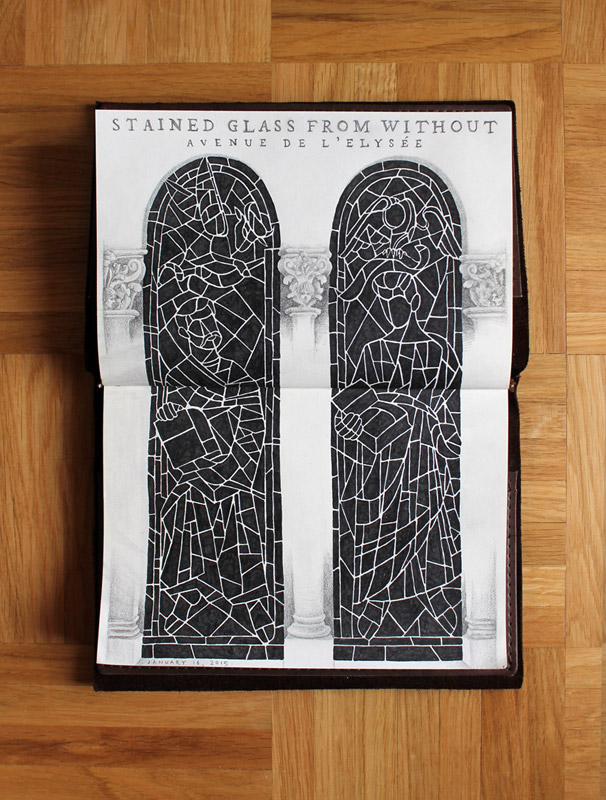 Switzerland sketchbook -- "Stained Glass from Without"